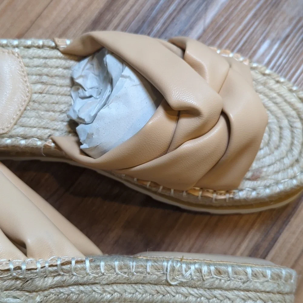 Oasis Society Women's Tan Nude The Rebel Wedge Espadrilles Sandals Size‎ 9